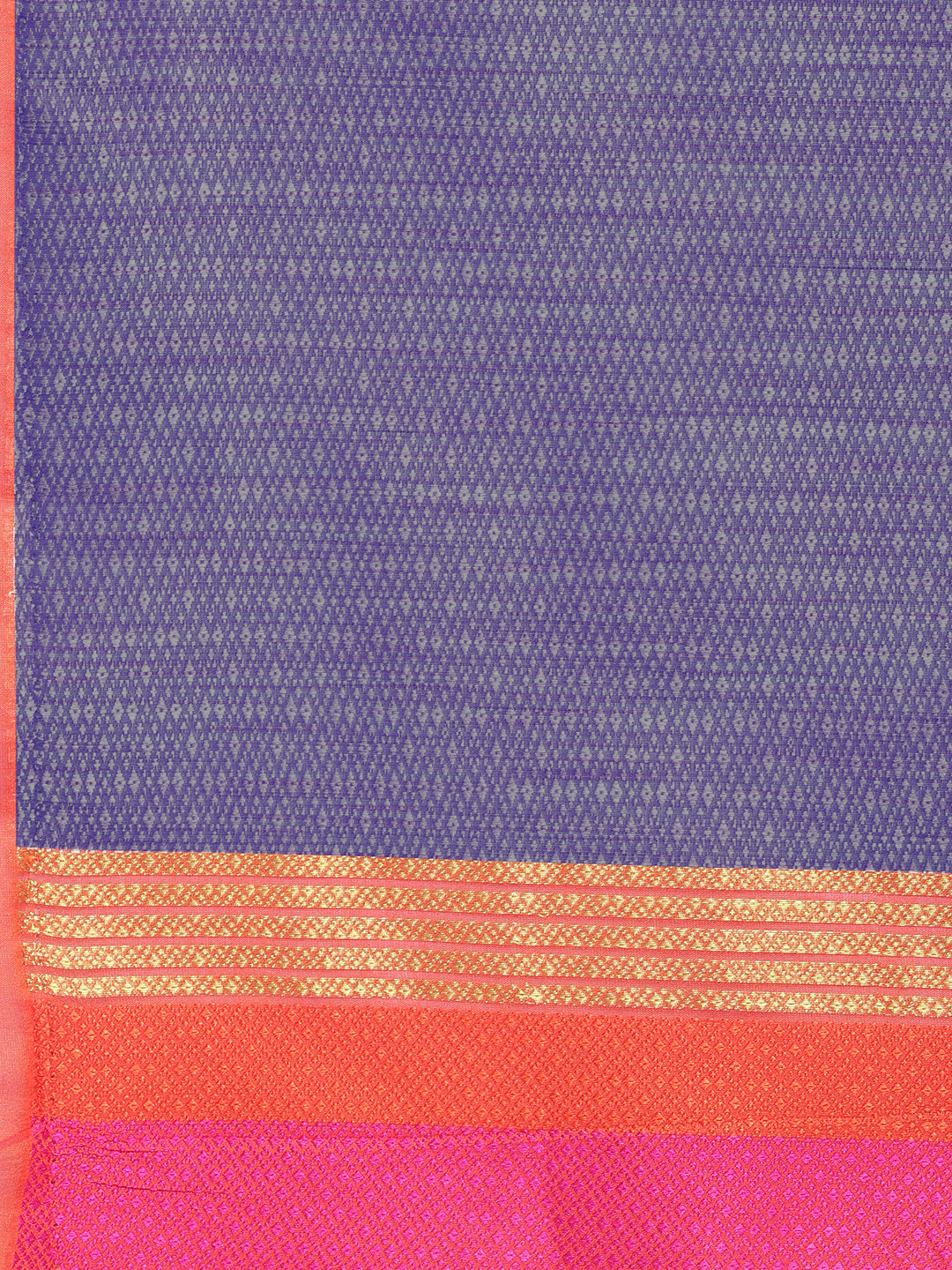 Banarasi Silk Saree with Geometrical Weaving and Multicolor Stripes