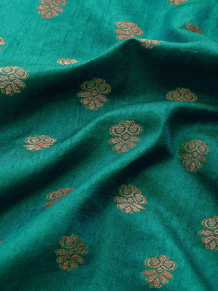Bright Resham & Zari Woven Embroidered Colorful Bordered Saree