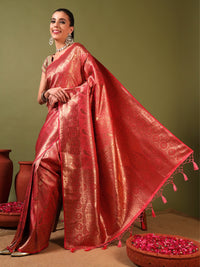 Chhabra 555 Traditional Bridal Banarasi Handloom Silk Saree with Ethnic Zari Paisley Weaving 