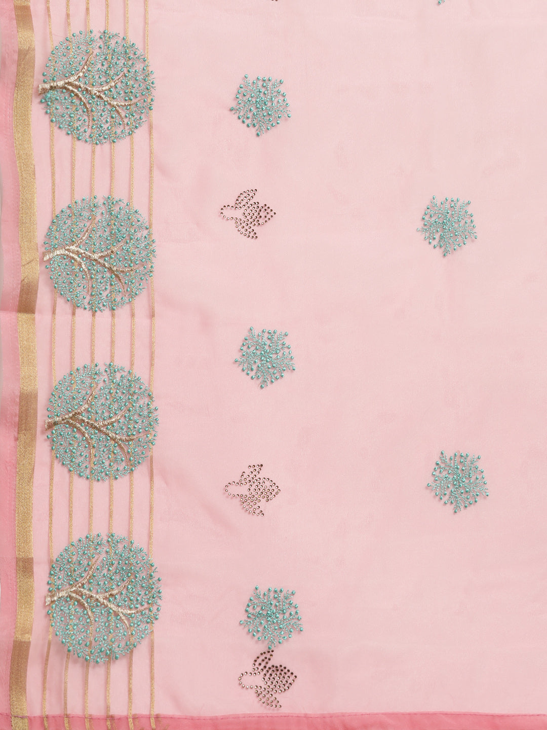 Embellished Organza Saree with Resham Embroidery