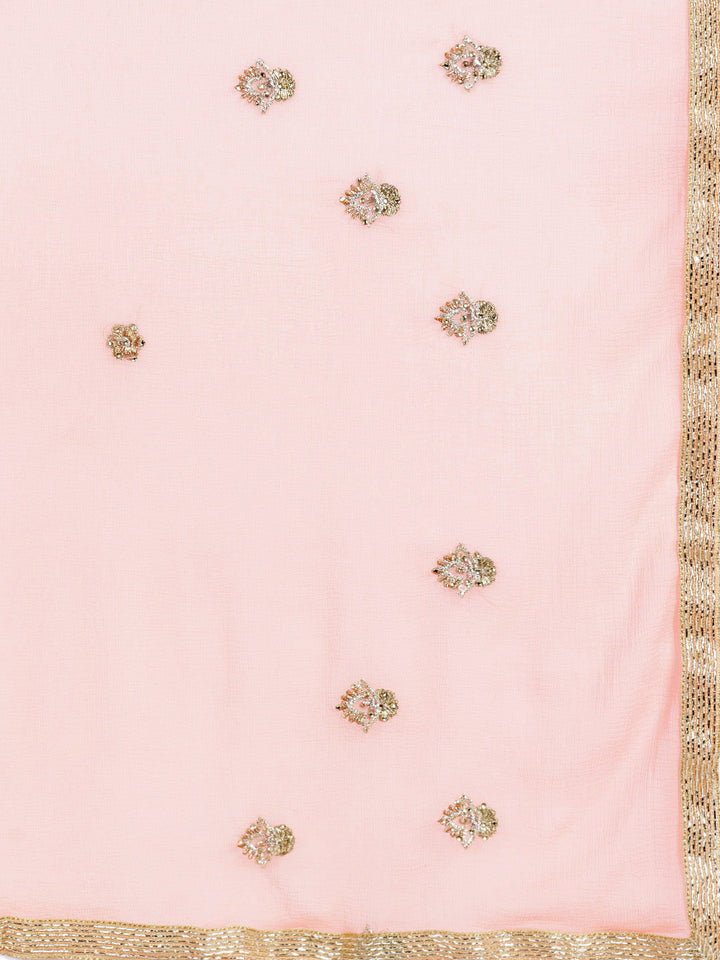 Peplum Style Kurta with Embroidered Sharara