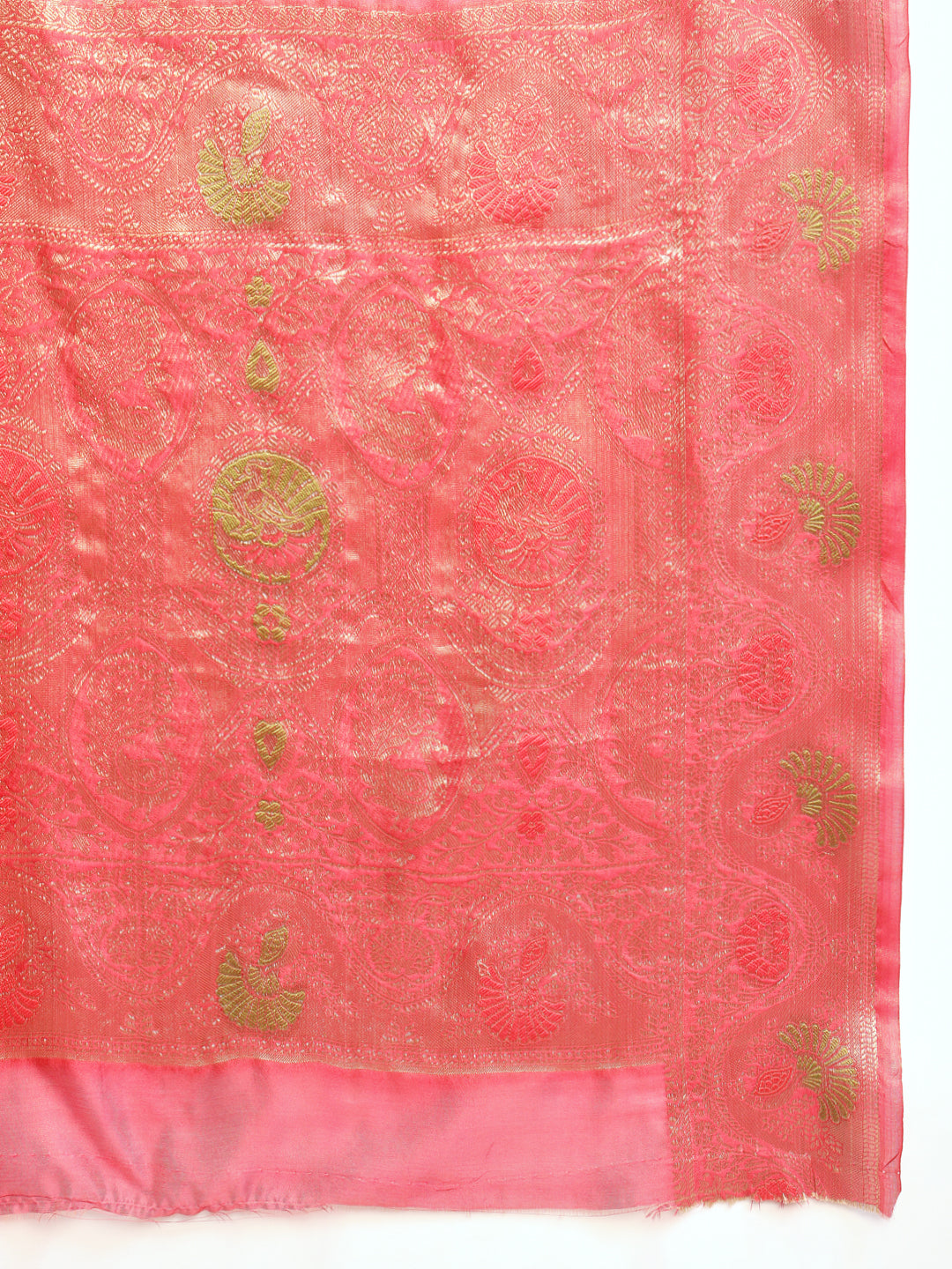Magenta Resham Meenakari Traditional Chanderi Silk Saree