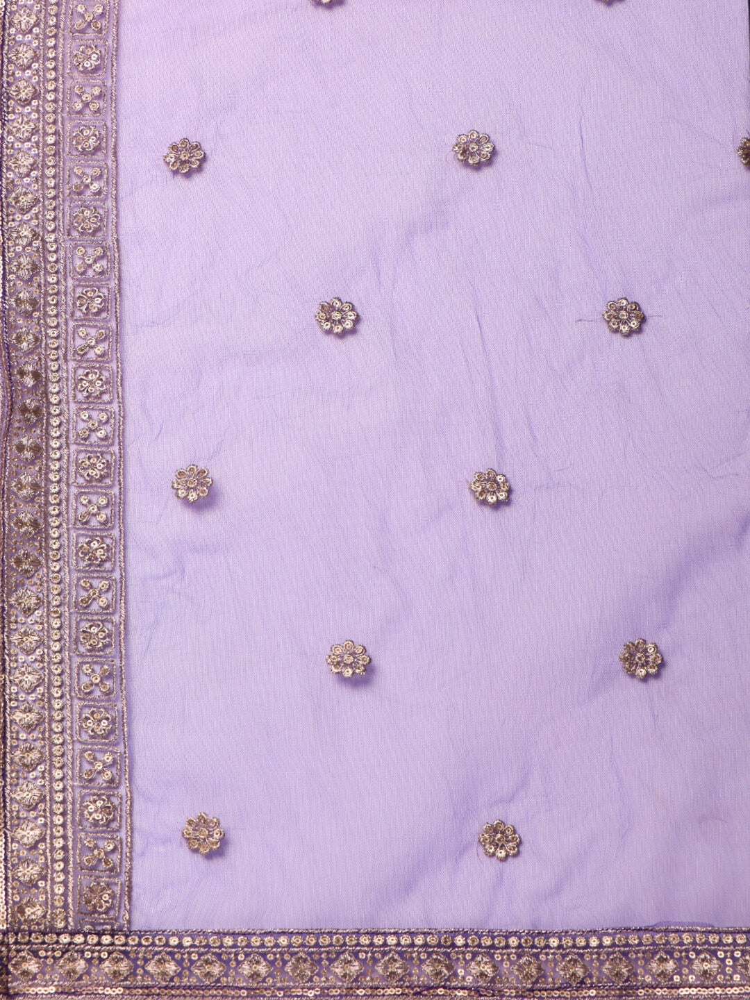 Sequinned Lehenga Set with Tassled Choli