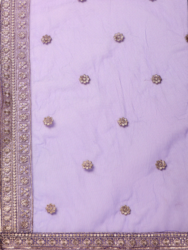 Sequinned Lehenga Set with Tassled Choli