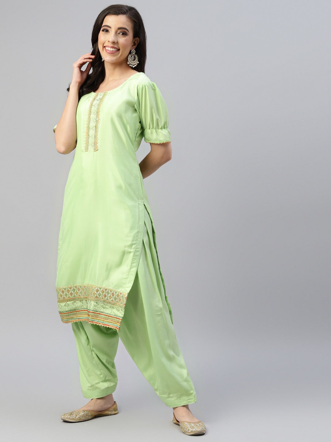 Resham Embroidery & Swaraoski Embellish Unstitched & Sequence Dupatta
