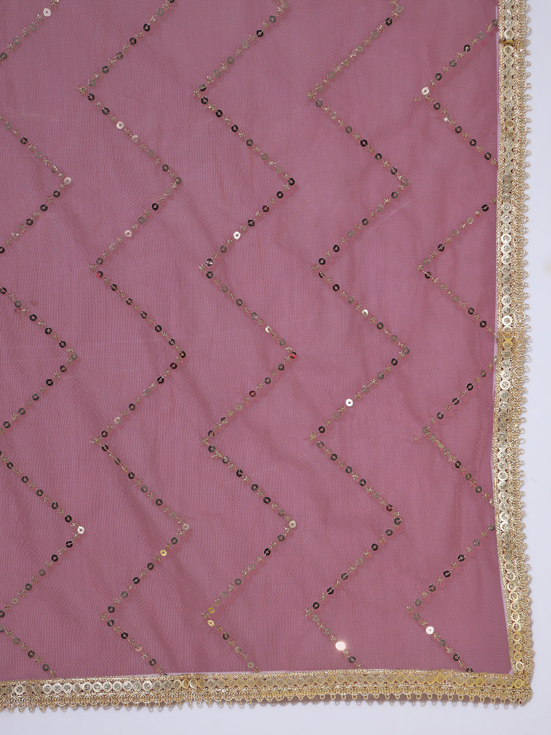 Pleated Lehenga Choli set with Chevron Sequinned Stylized Long Jacket
