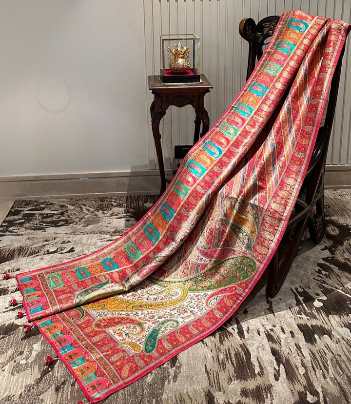 Vibrant Multi-coloured Silk Saree