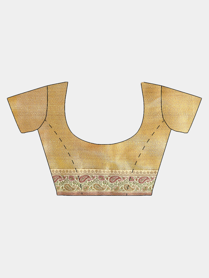 Tussar Silk Banarasi Saree with Meenakari Pattern Border