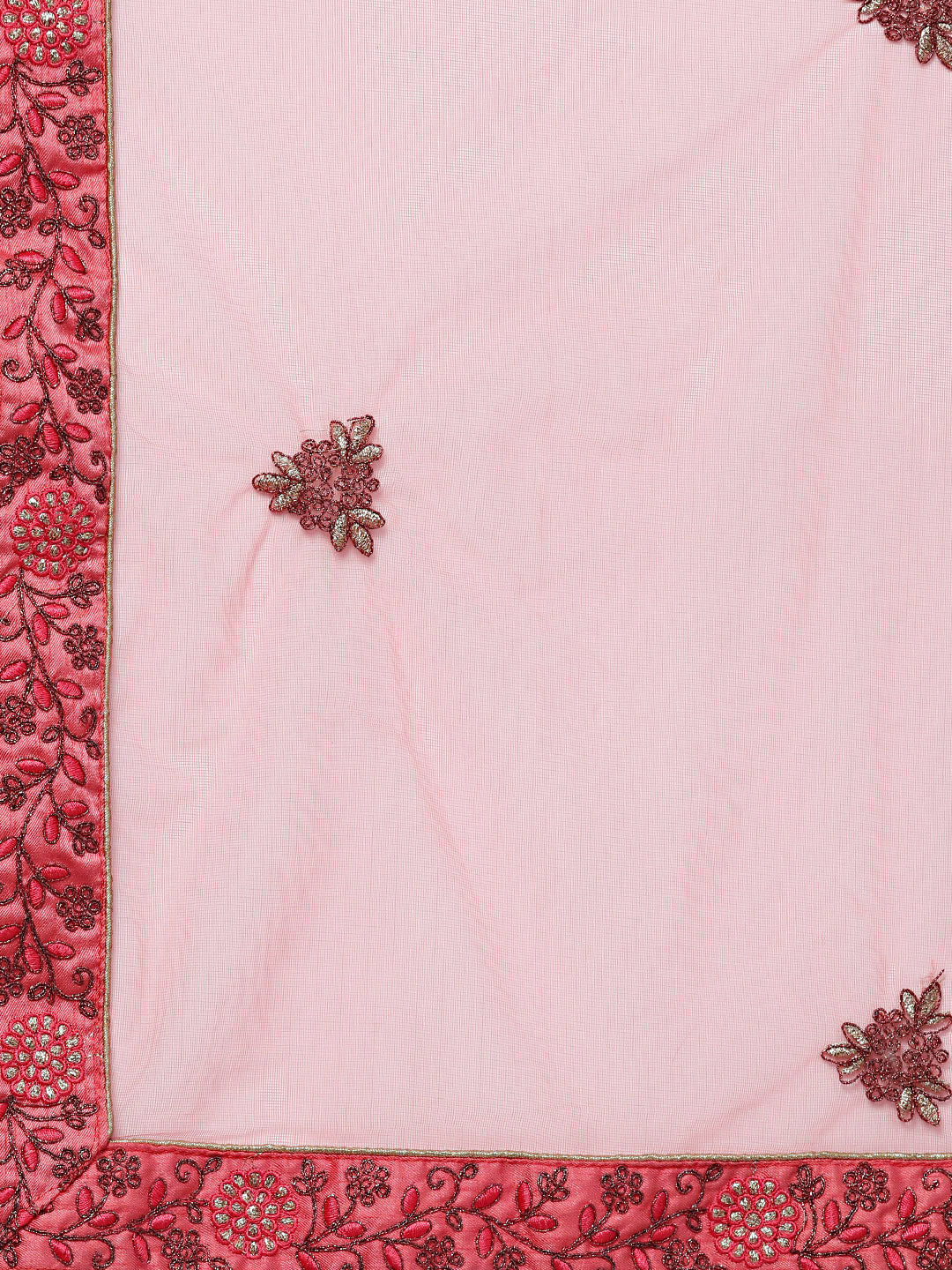 Pastel Zari & Resham embroidered Unstitched Lehenga