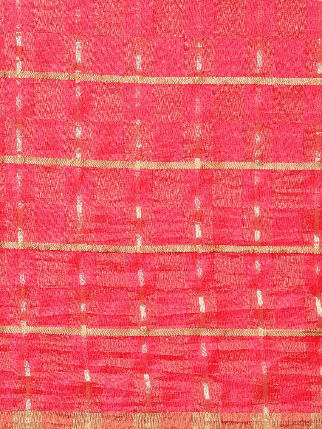 Checked Gharchola Style Saree with Peacock Motif Blouse