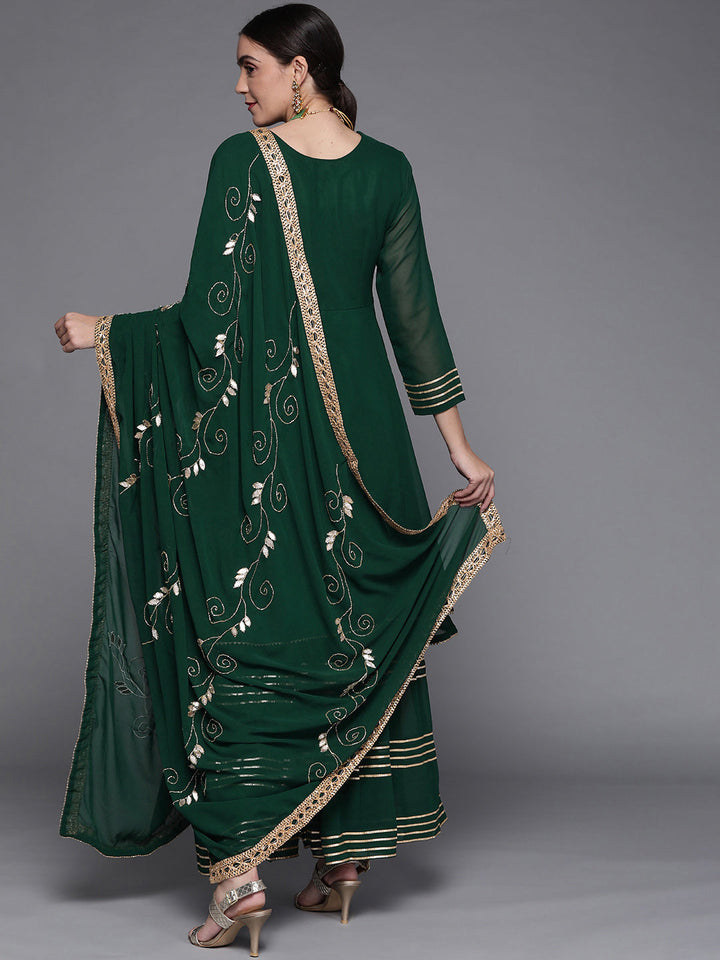 Peplum Kurta Sharara Set With Heavy Cut dana Embellished Dupatta