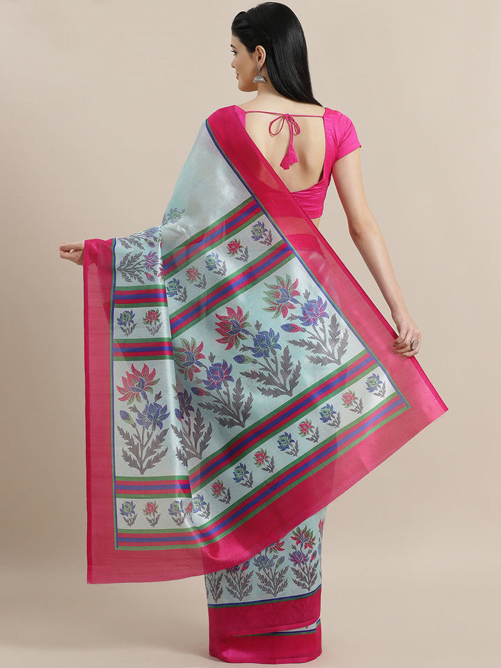 Bhagalpuri Silk Floral Print Saree