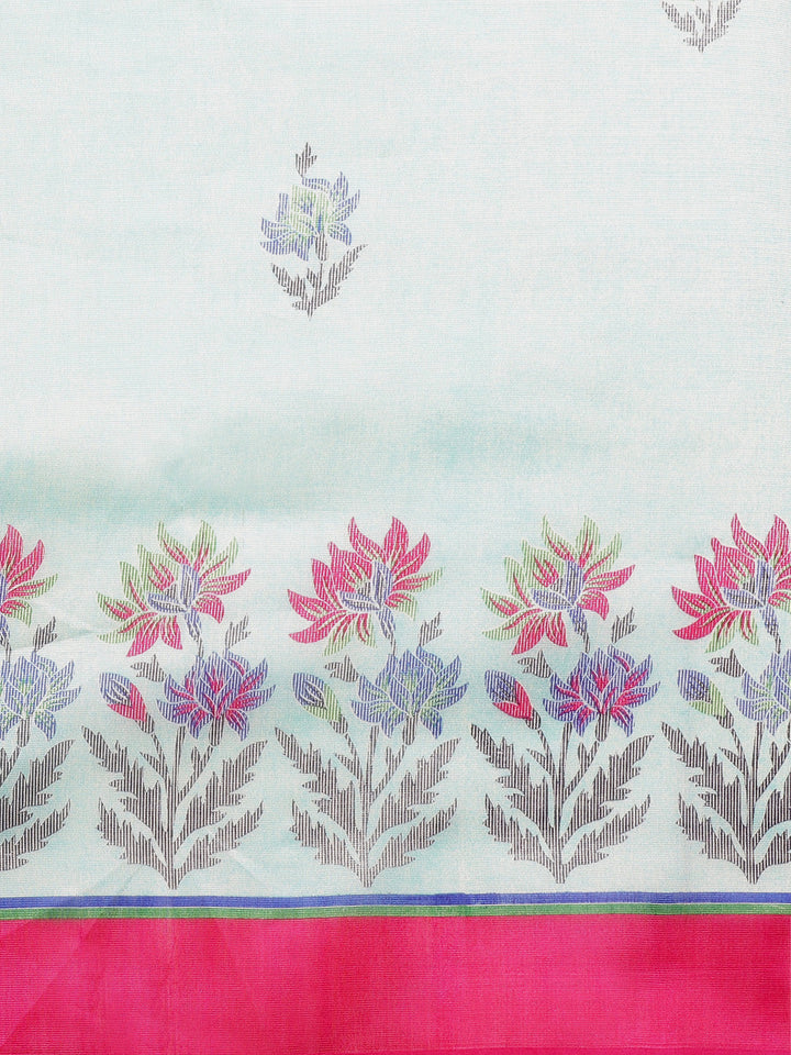 Bhagalpuri Silk Floral Print Saree