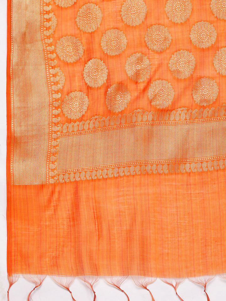 Banarasi Woven Kurta Sharara Set With Handloom Dupatta