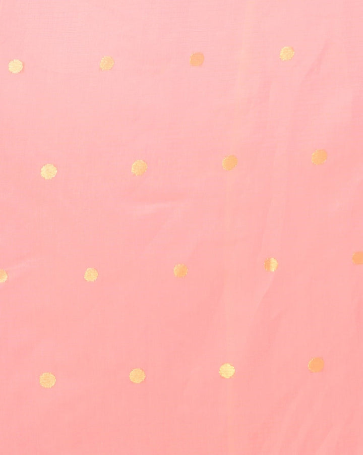 Banarasi Woven Saree With Gold Ethnic Floral Motifs Border And Pallu With Matching Blouse