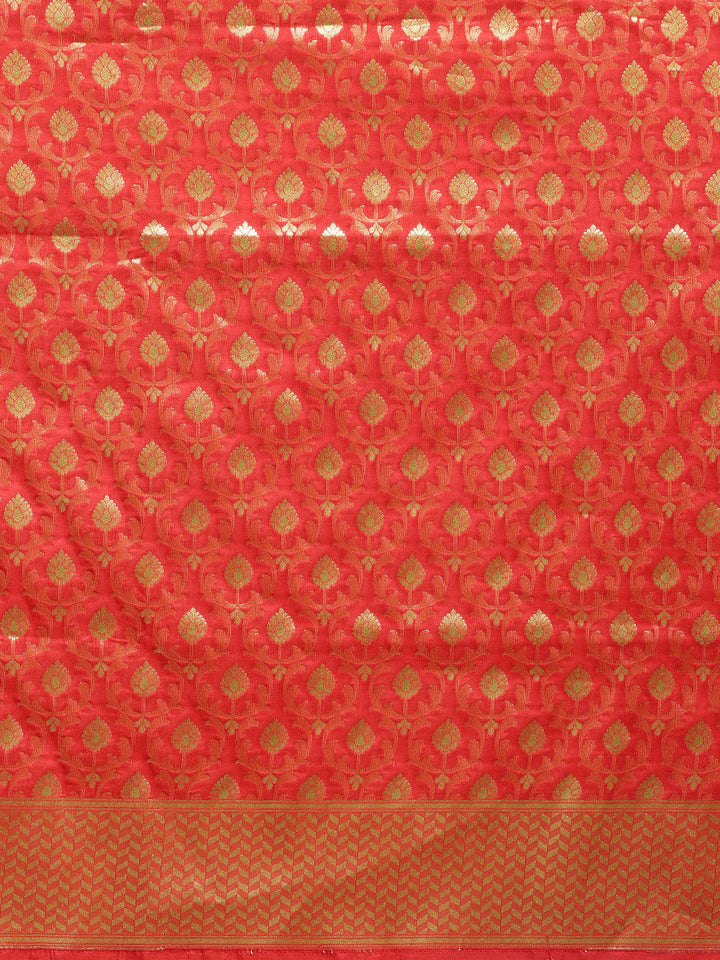 Bridal Kanjiwaram Silk Saree with Intricate Zari Mughal Motifs