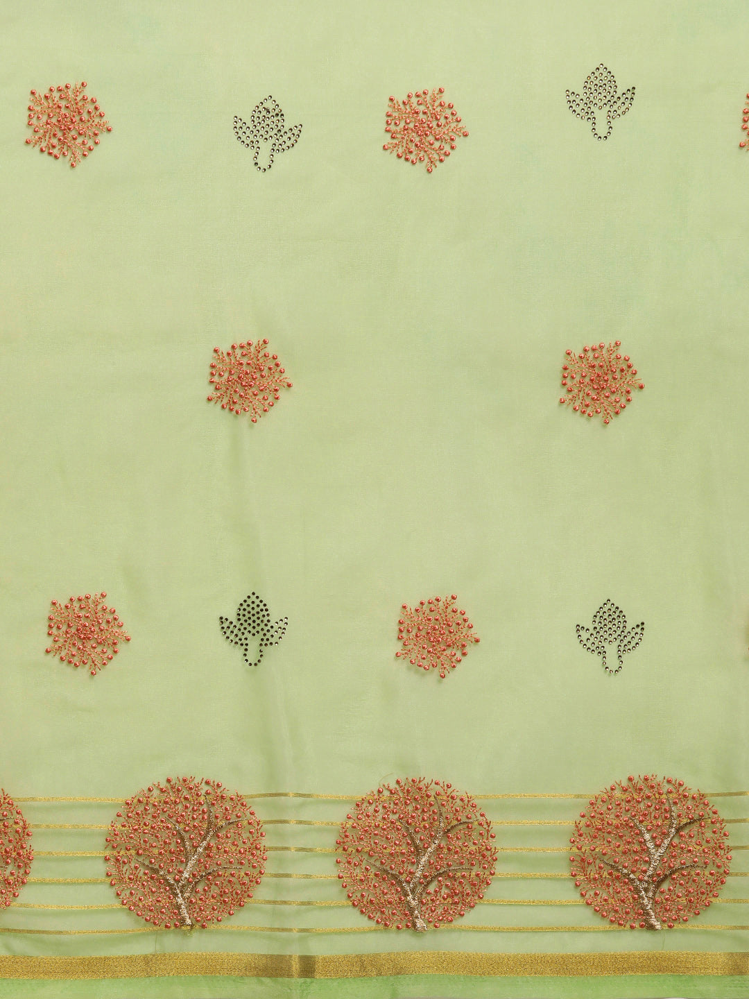 Embellished Organza Saree with Resham Embroidery