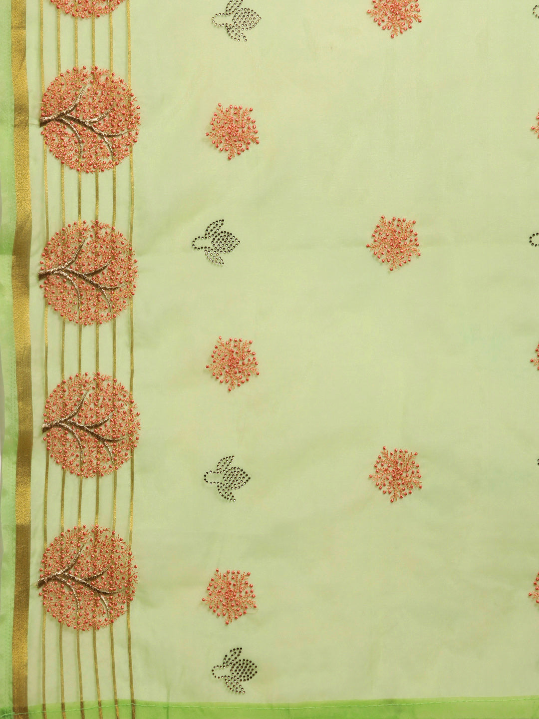 Embellished Organza Saree with Resham Embroidery