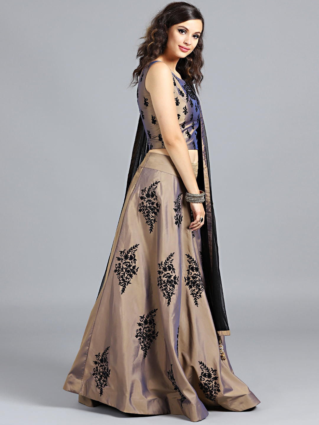 Contemporary Resham Embroidered Flared Lehenga Choli