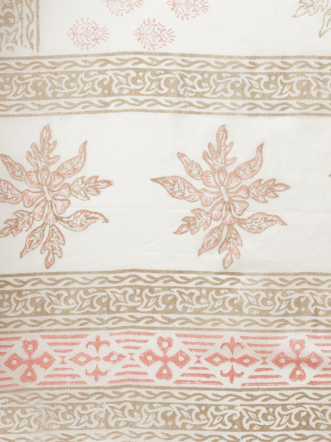 Pure Cotton Cambric Block Printing Dress Material with GottaPatti Embroidery & Sharara