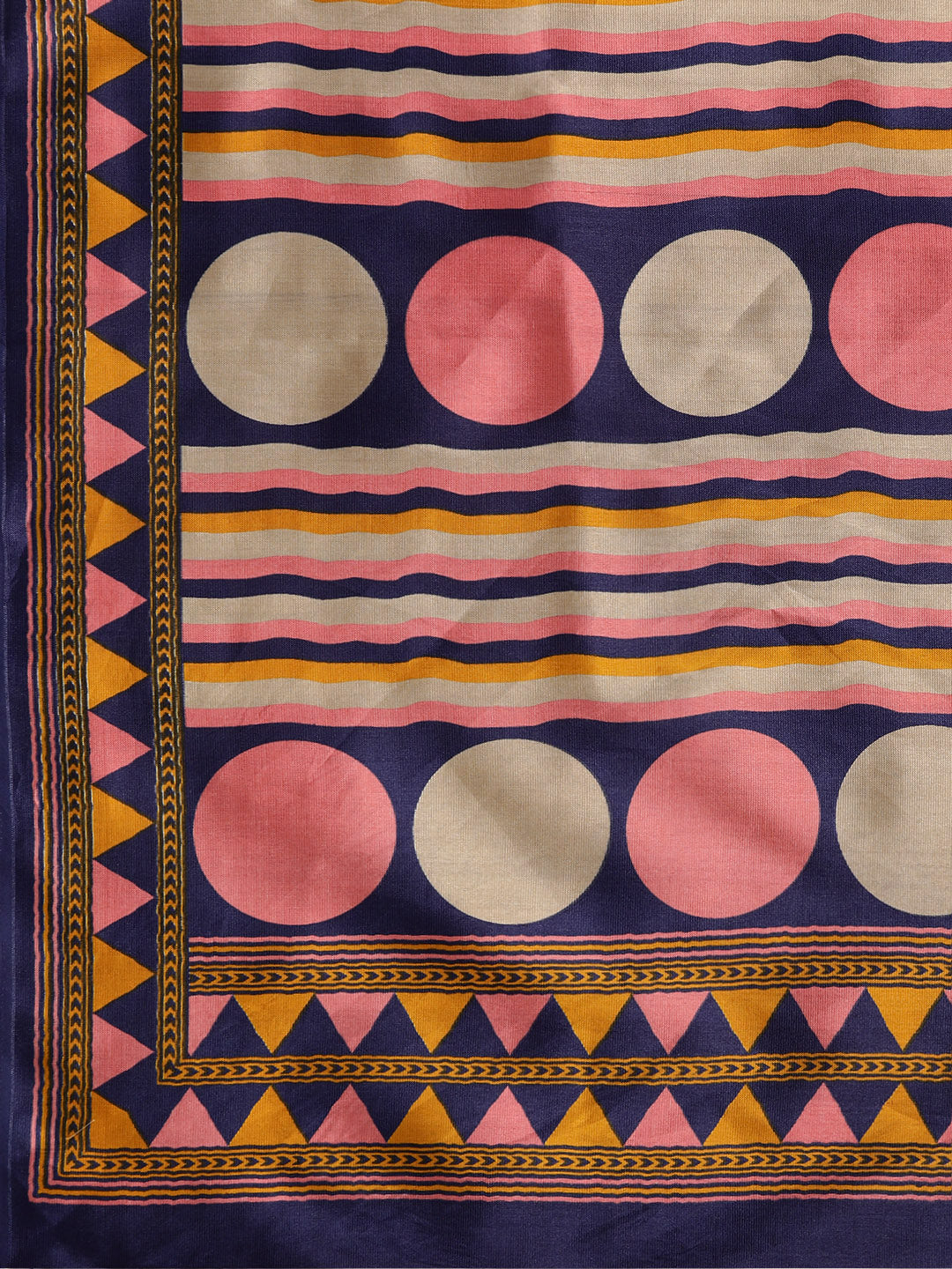 Patola Floral Print Saree with Temple Pattern Border