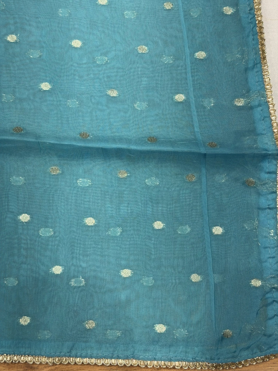 Zari Meenakari Weaving South Crepe Unstitched Suit with Organza Zari Handloom Dupatta