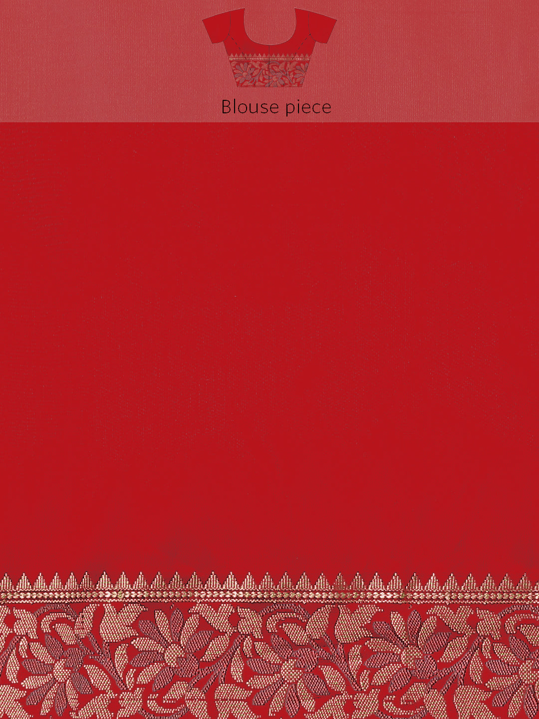 Floral Ethnic Motifs Banarasi Silk Saree with Contrast Pallu