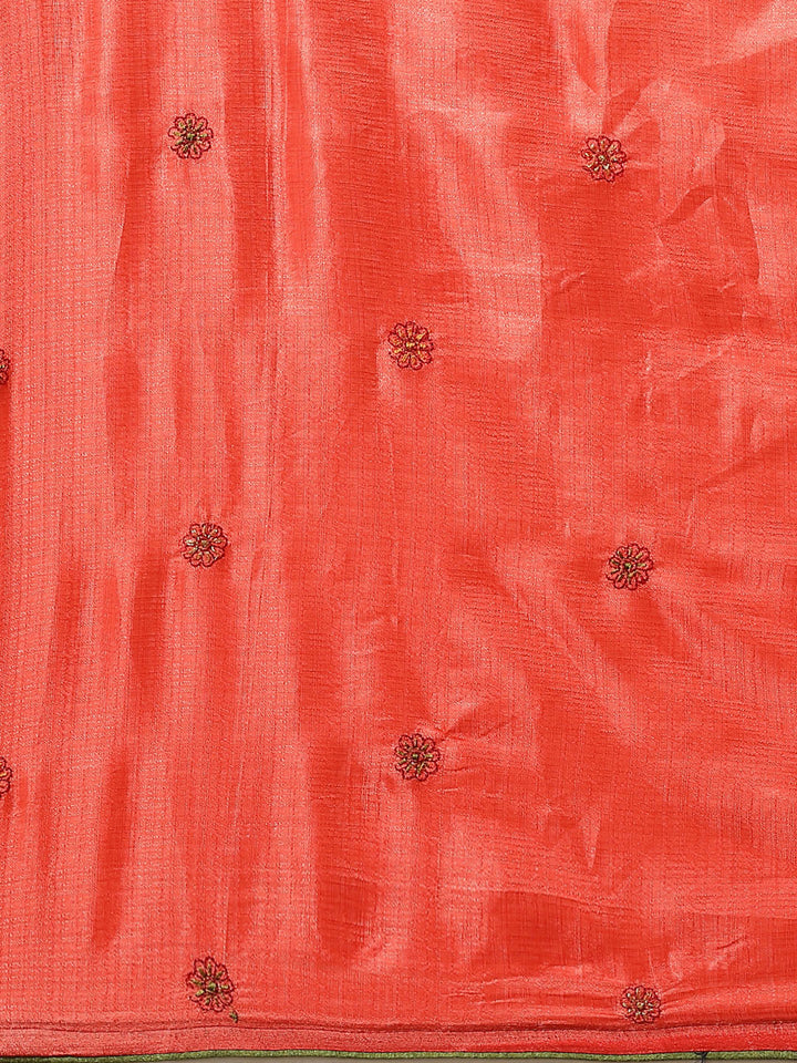 Tussar Banarasi Saree with Resham Paisley ,Floral Embroidery
