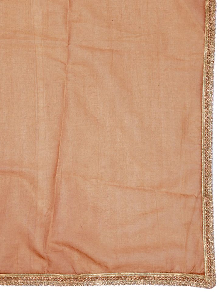 Multicolor Embroidered Short Kurta & Sharara Set with Organza Dupatta
