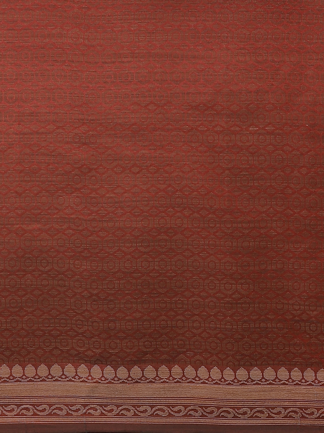 Maroon Banarasi Silk Self-Embossed Saree with Ethnic FLoral Motifs in Oxidised Zari