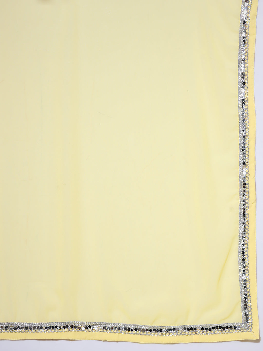 Yellow Zari Embroidered Lehenga Set with Front Slit Peplum Kurta