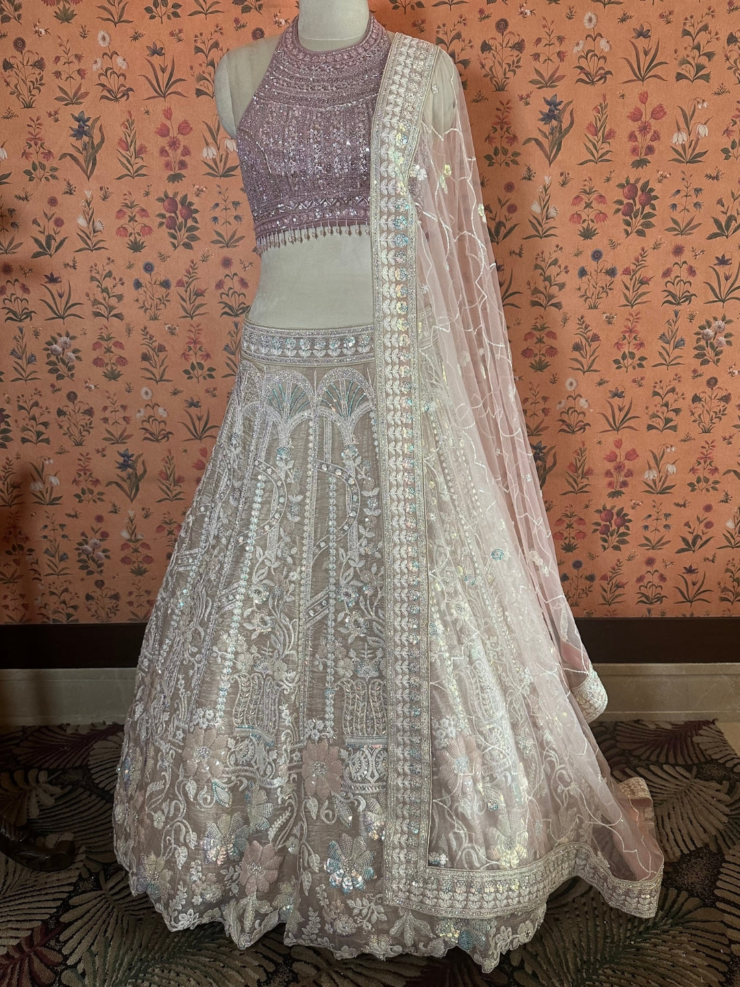 Vintage Rose Handcrafted Lehenga Set