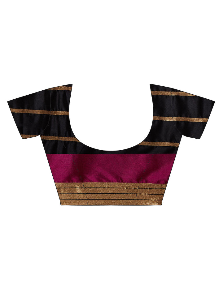Taffy Brown & Voilet Banarasi Art Silk Saree