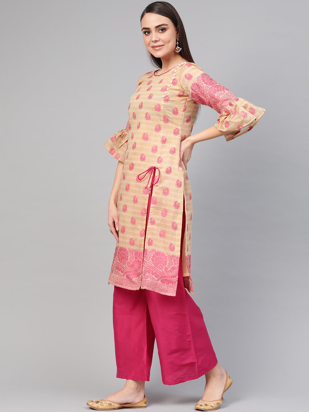 Unstitched Banarasi Handloom Dress Material Set & Resham Woven Dupatta