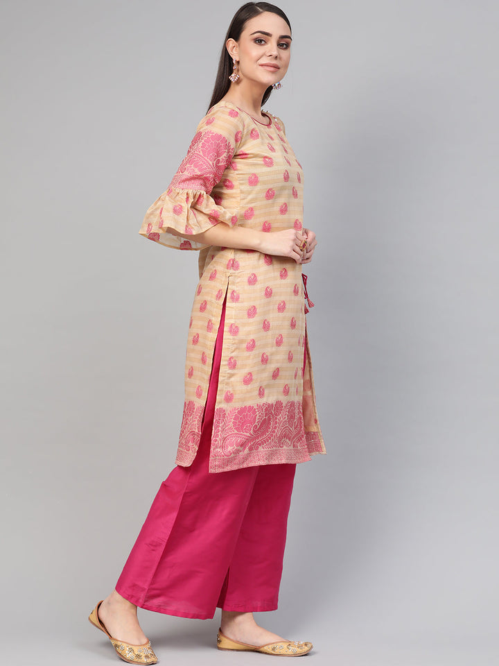 Unstitched Banarasi Handloom Dress Material Set & Resham Woven Dupatta