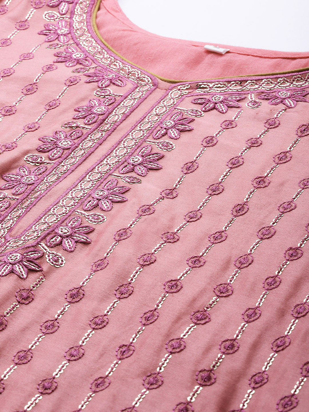 Unstitched Cotton Resham Embroidered Salwar Suit Set With Dupatta