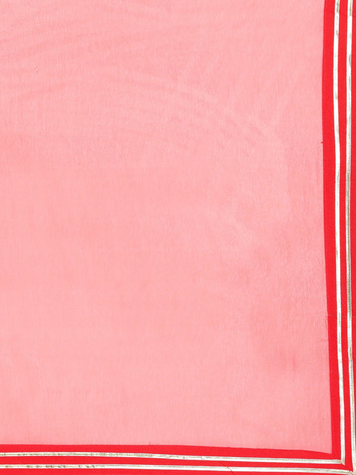 Black GotaPatti Work Kurta with Red Sharara Dupatta