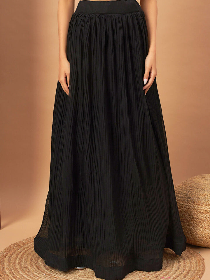 Heavy Cut dana Work Georgette Kurta Gharara Set with Embroidered Sleeves