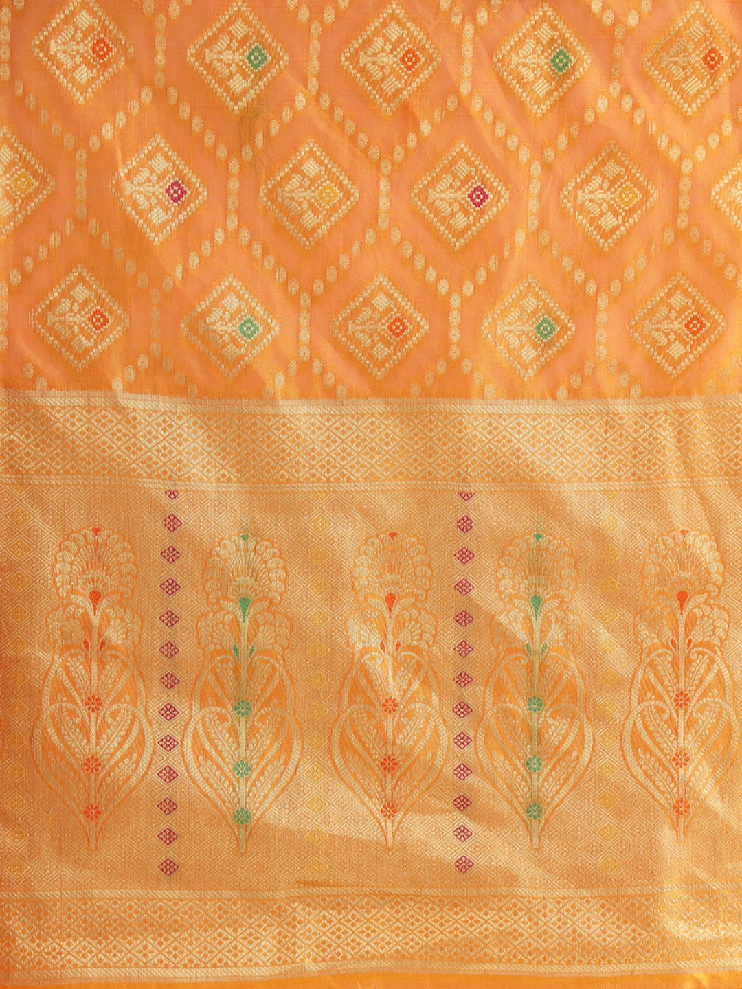 Chanderi Silk Resham & Zari Woven Meenakari Saree