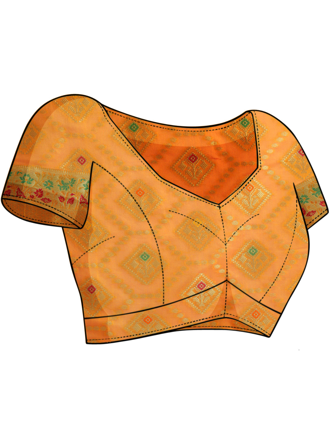 Chanderi Silk Resham & Zari Woven Meenakari Saree