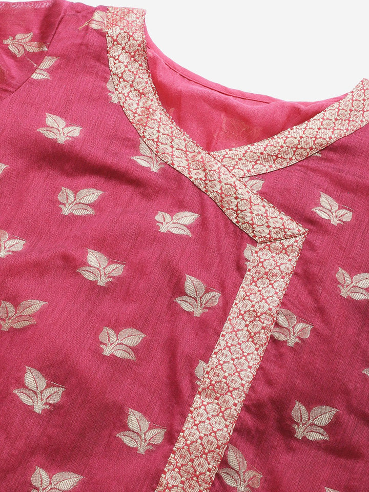 Banarasi Chanderi Silk Agarakha Pants Set with Dupatta
