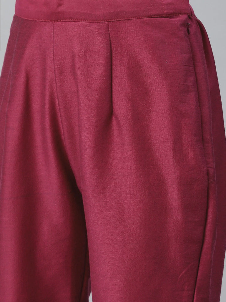 Banarasi Chanderi Silk Agarakha Pants Set with Dupatta