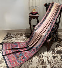 Classic Black and Pink Silk Saree with Rich Detailing