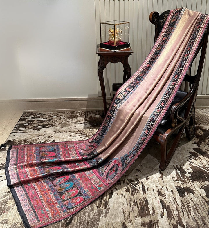 Classic Black and Pink Silk Saree with Rich Detailing