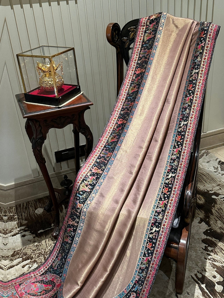 Classic Black and Pink Silk Saree with Rich Detailing