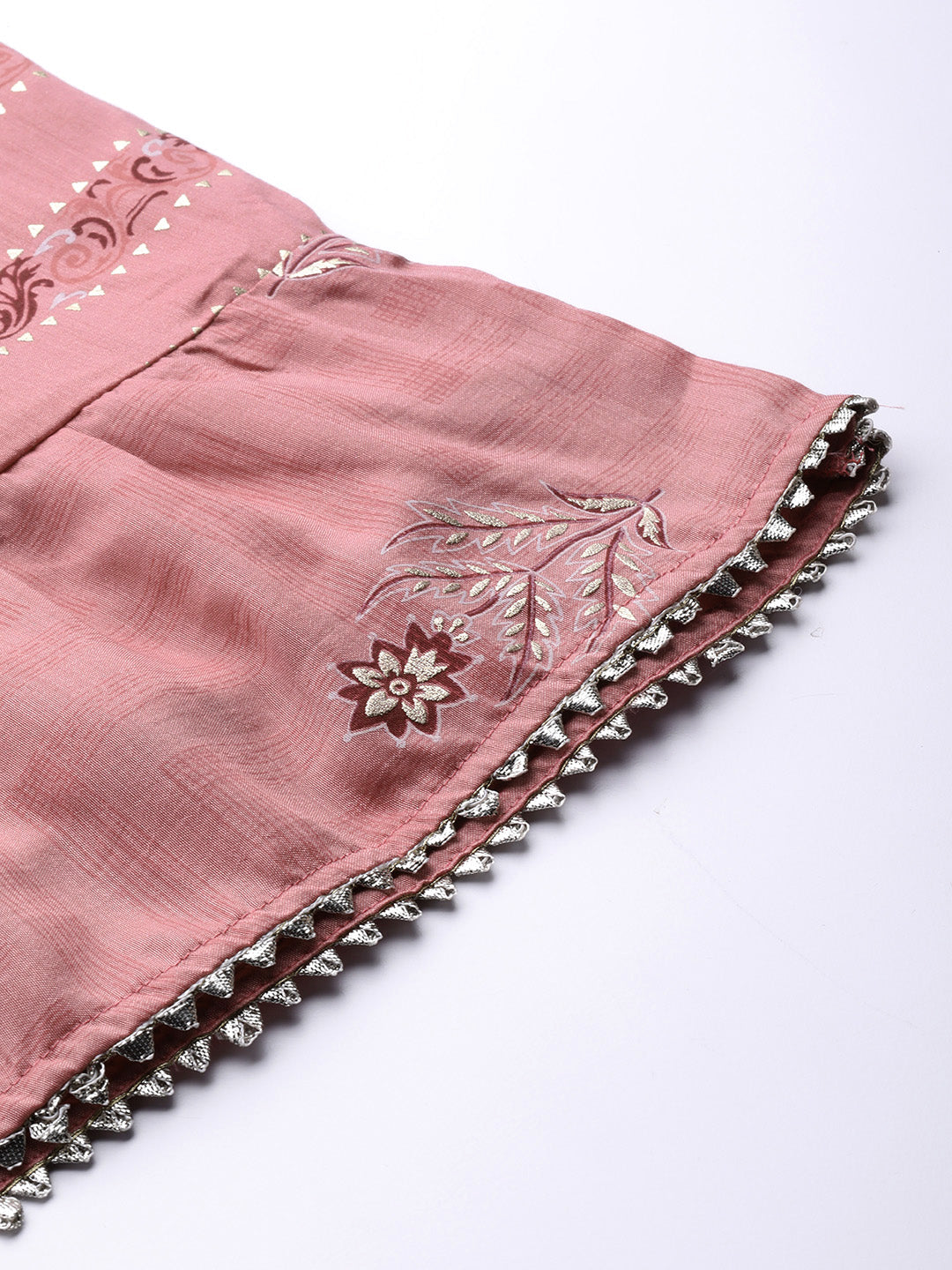 Pastel Indie Print Gota Embellishment Kurta Sharara Set