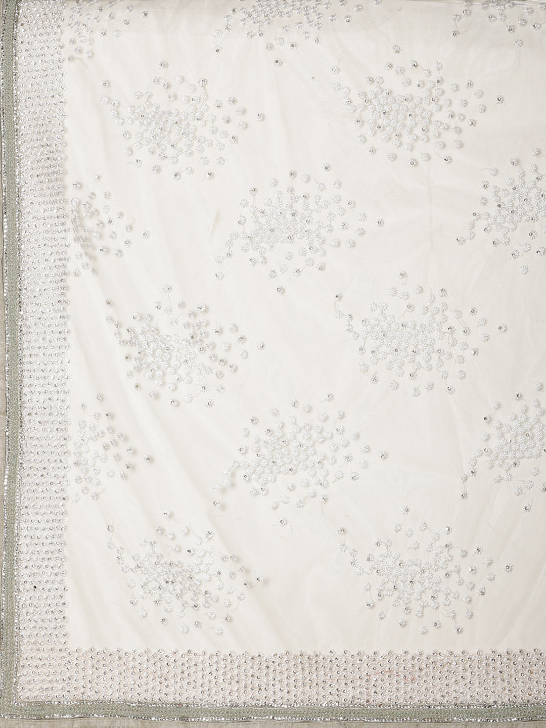 Net Embellished Saree with Resham Embroidery