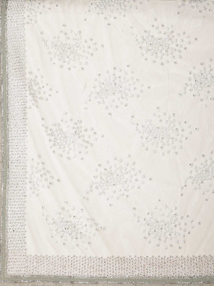 Net Embellished Saree with Resham Embroidery