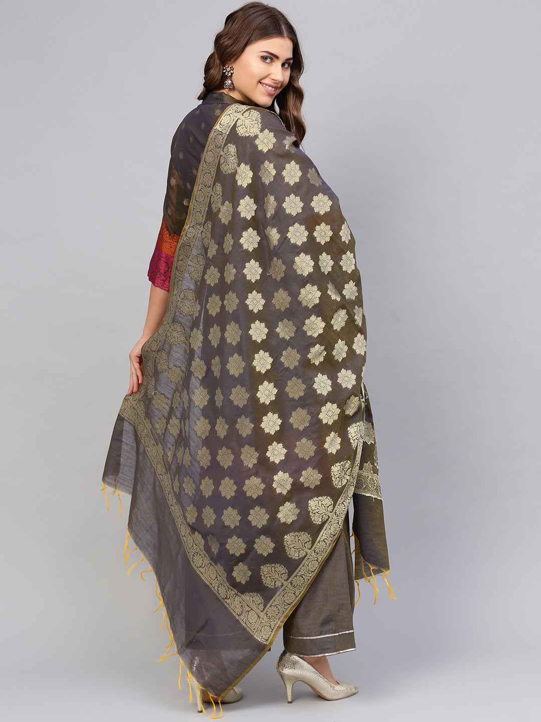 Banarasi Handloom Dress Material with Zari Resham Weaving