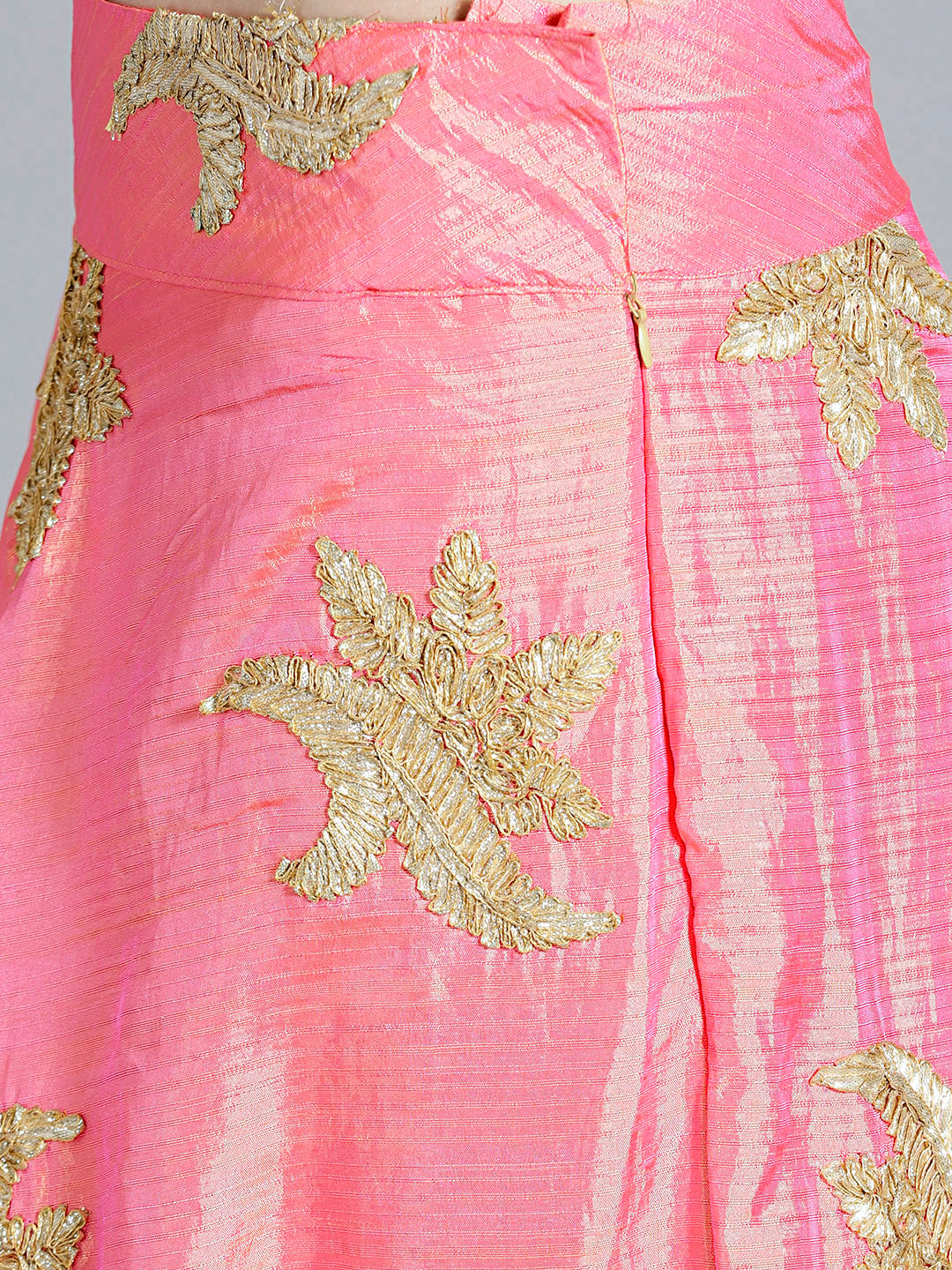 Colorblocked Gota Embroidered Silk Lehenga Choli